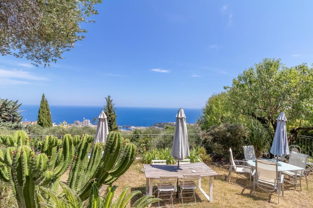 Le Mas D'Angeline, Vue Mer, Jardin Commun, Parking, Voiture Requise, 10 Min En Voiture De Monaco, Route Etroite, Pente Raide, Croisement Limite, Sea View, Shared Garden, Parking, Car Required, 10 Min Drive From Monaco, Narrow Steep Road, Limited Pass Beausoleil Exteriér fotografie