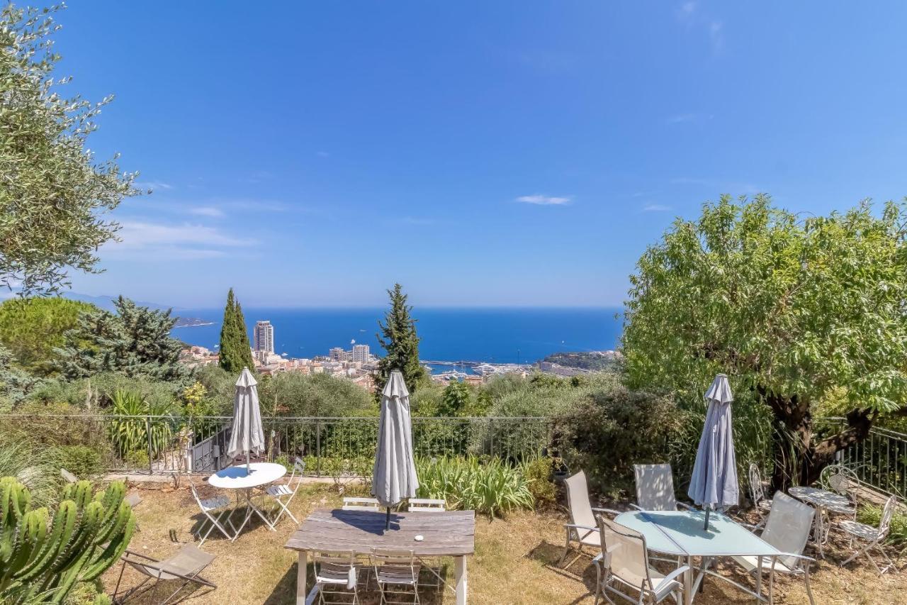 Le Mas D'Angeline, Vue Mer, Jardin Commun, Parking, Voiture Requise, 10 Min En Voiture De Monaco, Route Etroite, Pente Raide, Croisement Limite, Sea View, Shared Garden, Parking, Car Required, 10 Min Drive From Monaco, Narrow Steep Road, Limited Pass Beausoleil Exteriér fotografie